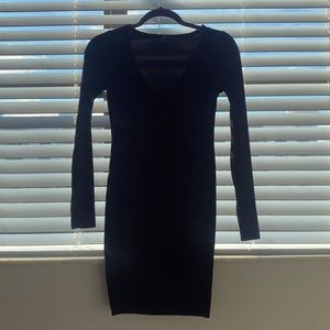 Black velvet dress